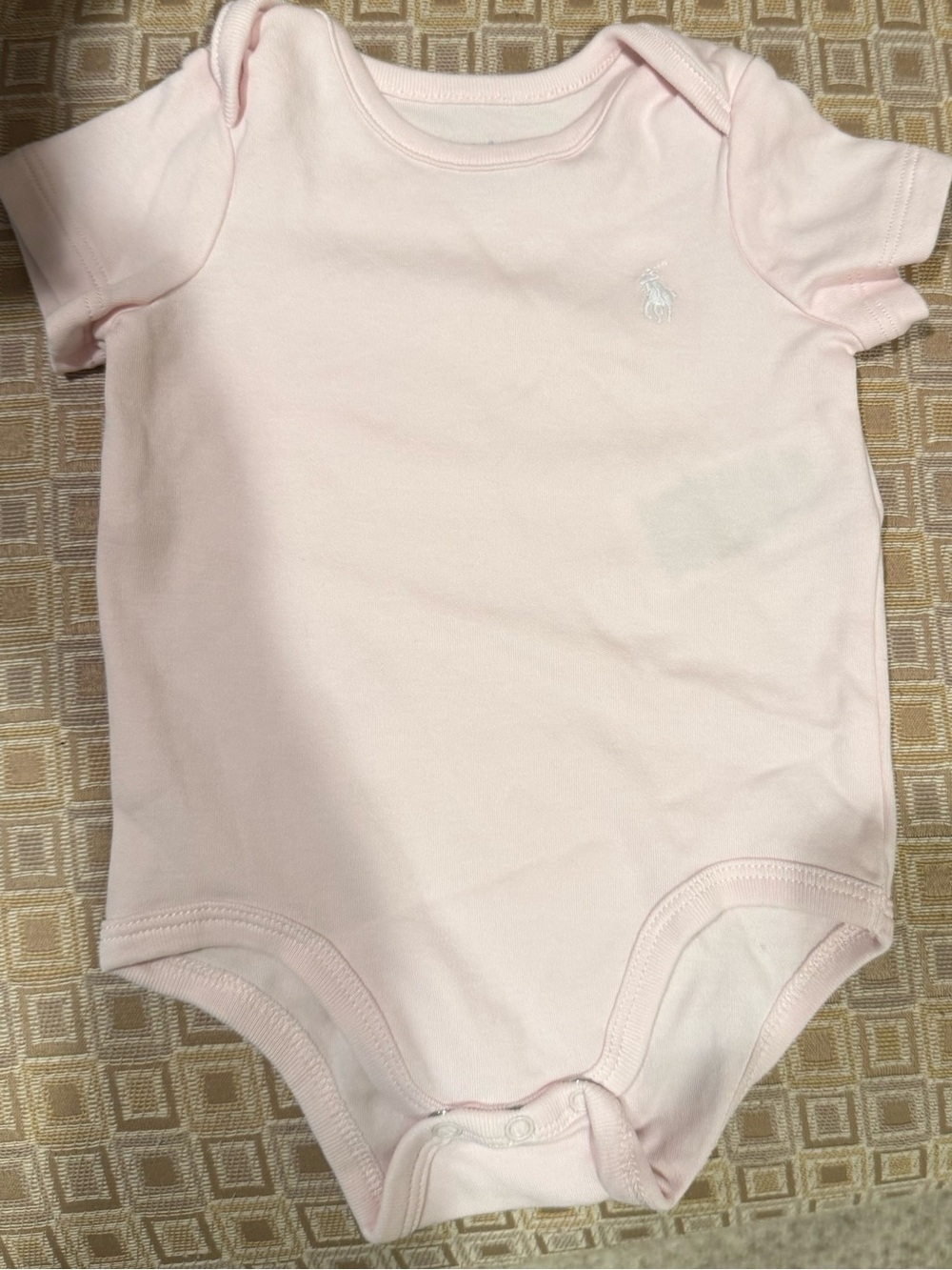 Ralph Lauren Light Pink Cotton Baby Bodysuit Baby